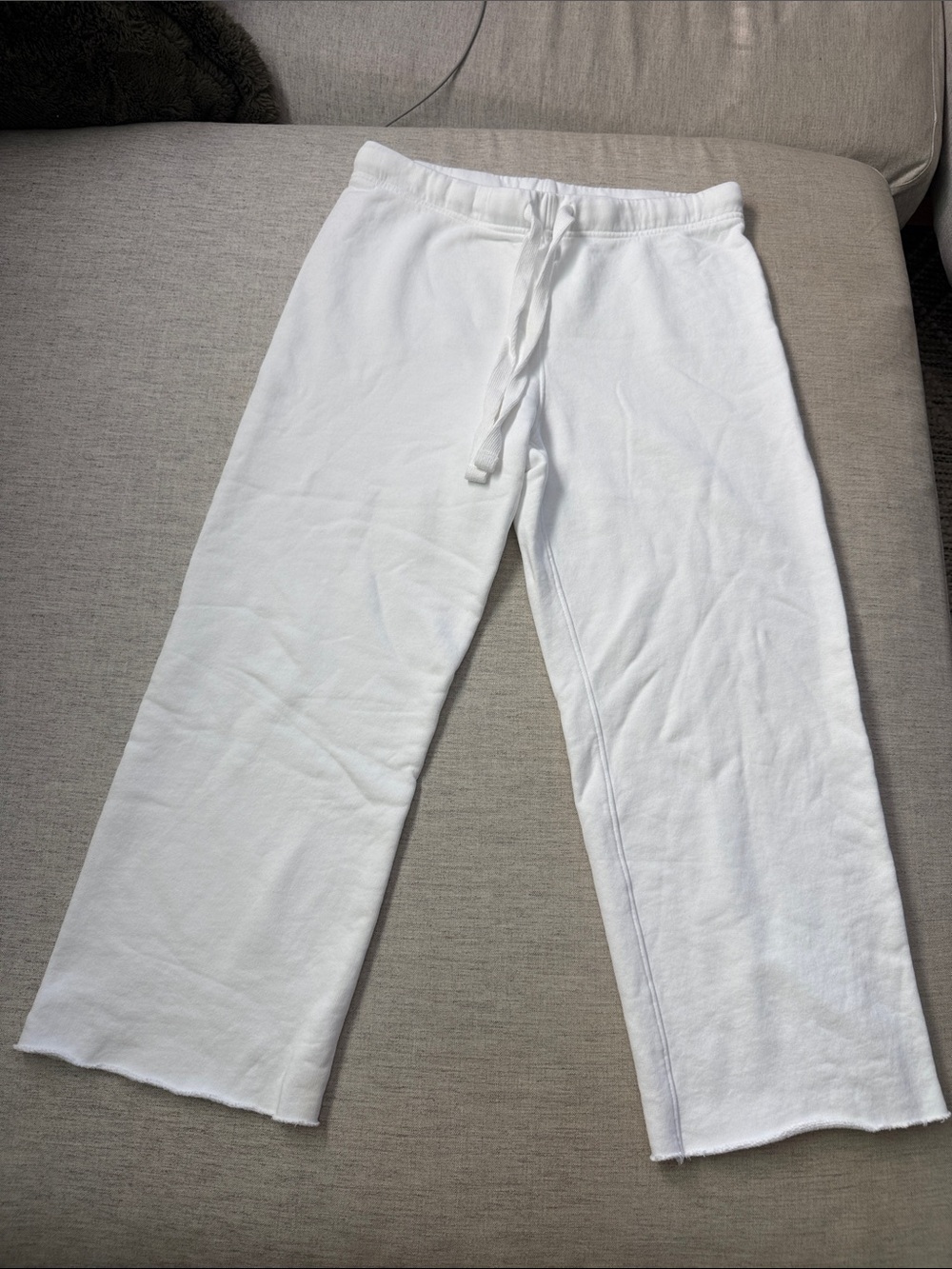 NEW Frank & Eileen White Straight-Leg Drawstring Catherine Pants